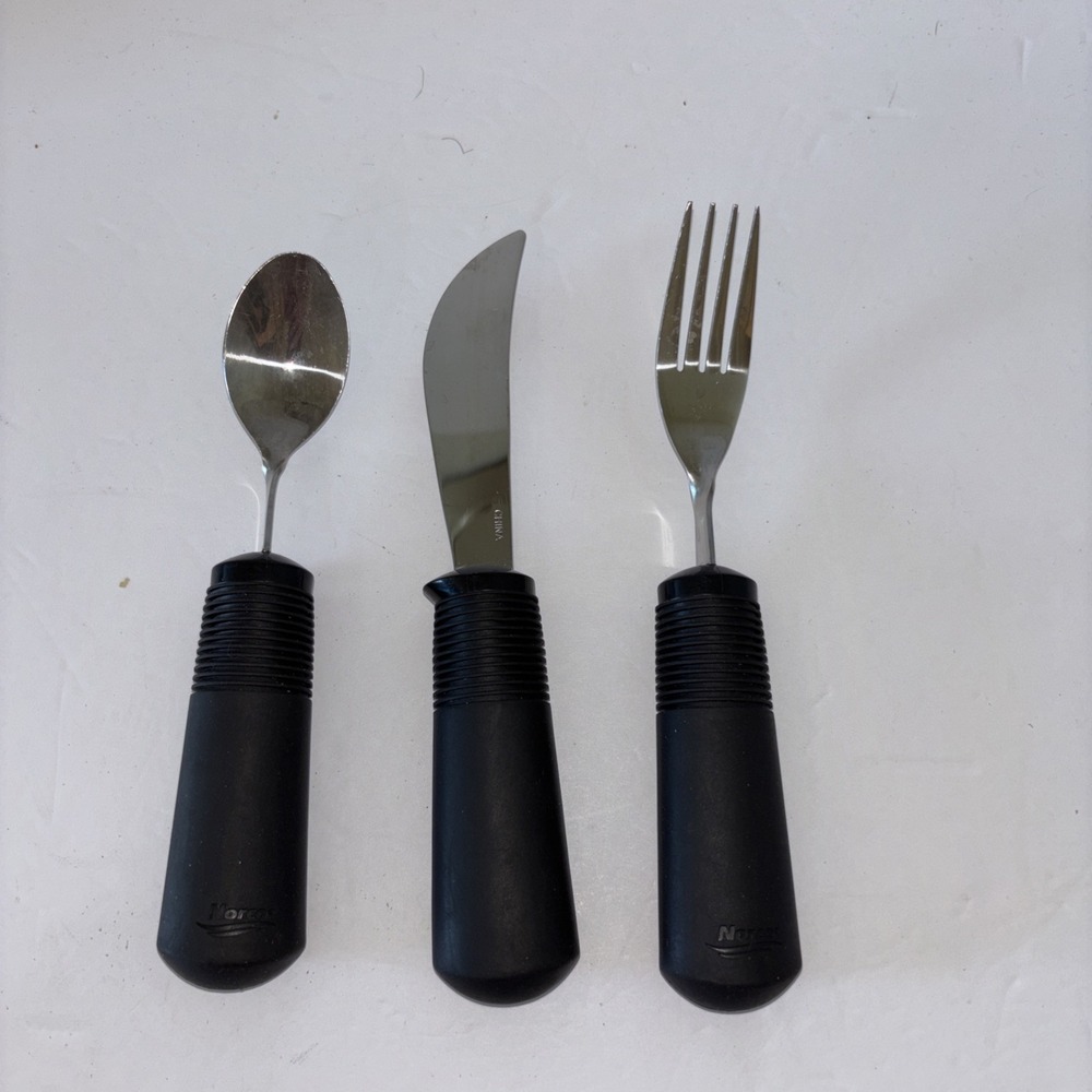 Norco Good Grips Non Weighted Adaptive Silverware Set Eating Utensils Lot of 3